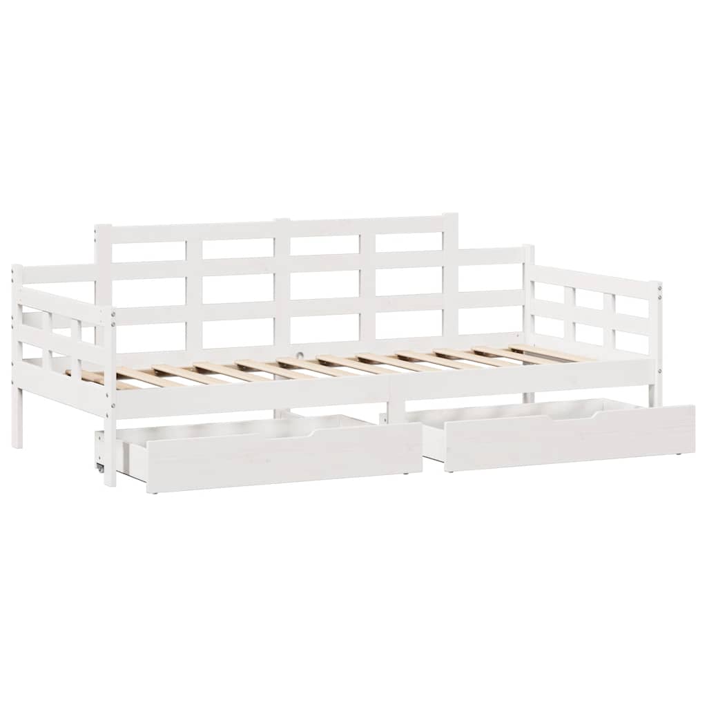 Dnevni krevet s ladicama bez madraca 80x200 cm masivno drvo