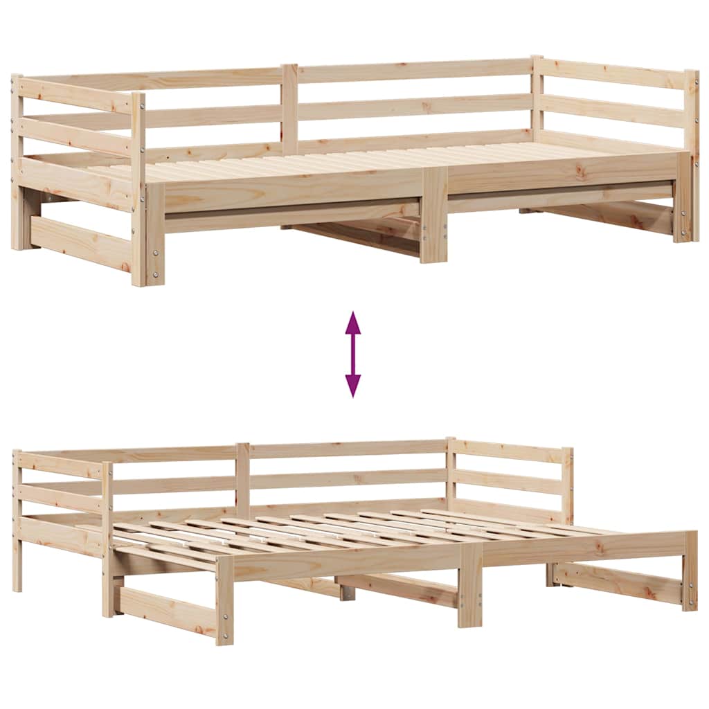 Dnevni krevet na razvlačenje s ladicama bez madraca 90 x 190 cm