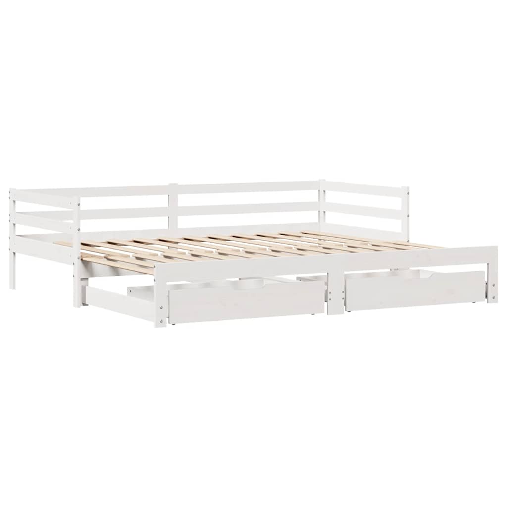 Dnevni krevet na razvlačenje s ladicama bez madraca 90 x 190 cm