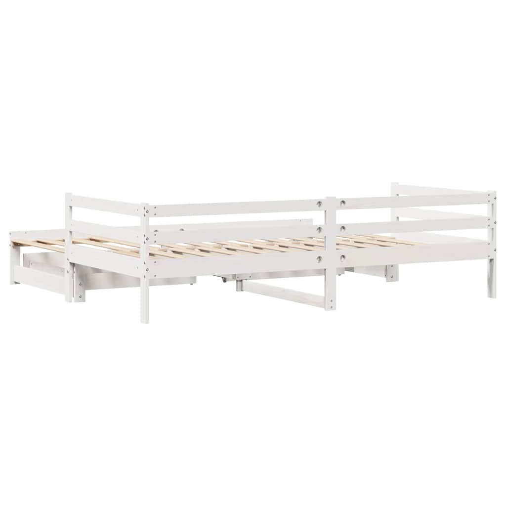 Dnevni krevet na razvlačenje s ladicama bez madraca 90 x 190 cm