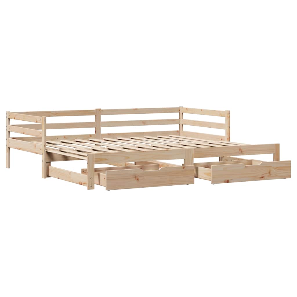 Dnevni krevet na razvlačenje s ladicama bez madraca 80x200 cm