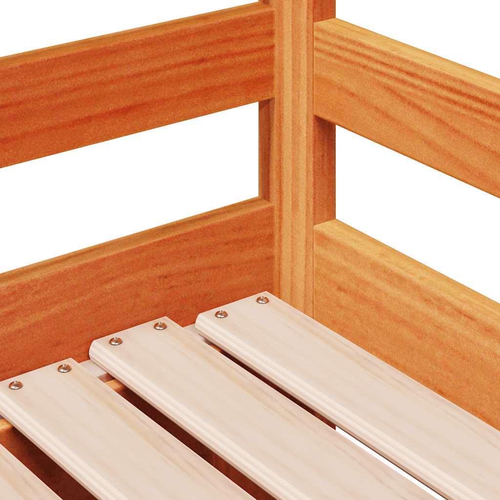 Dnevni krevet na razvlačenje bez madraca voštano smeđi 80x200cm