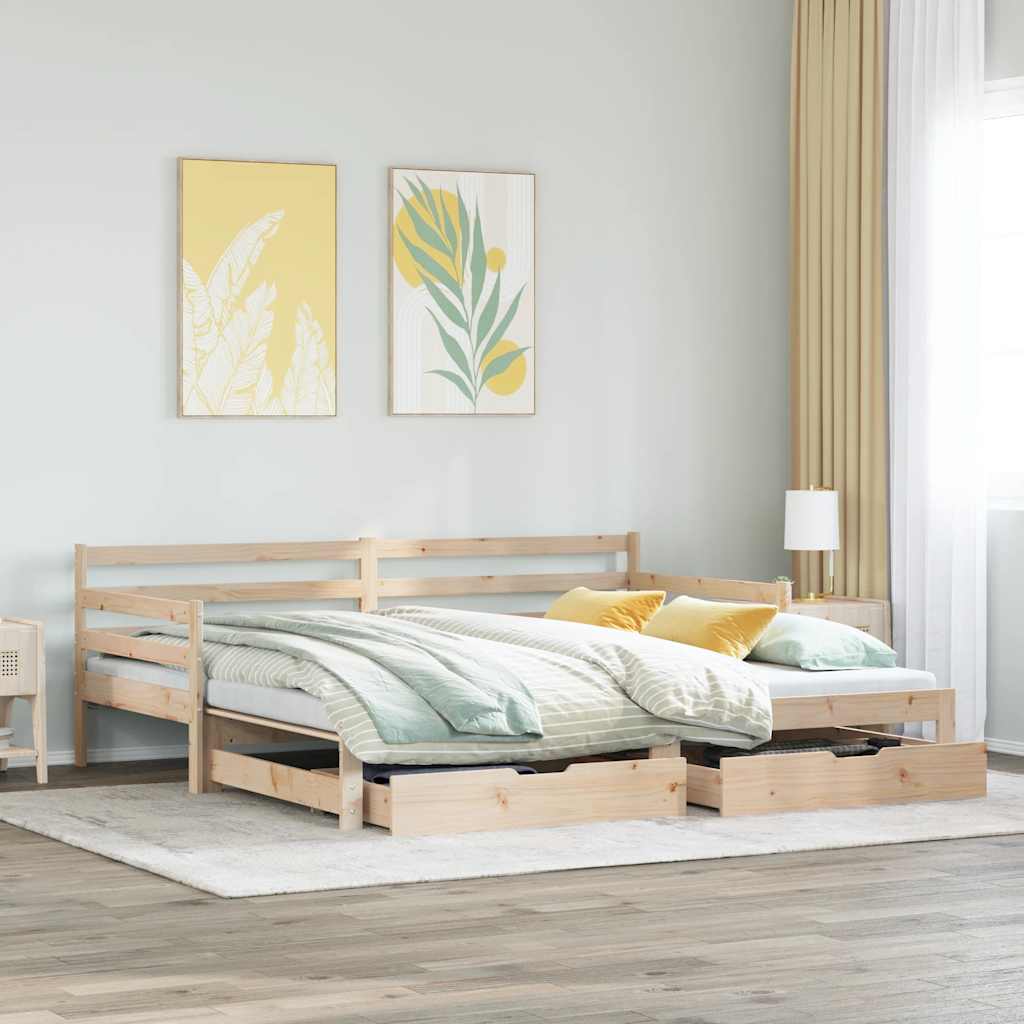 Dnevni krevet na razvlačenje s ladicama bez madraca 80x200 cm