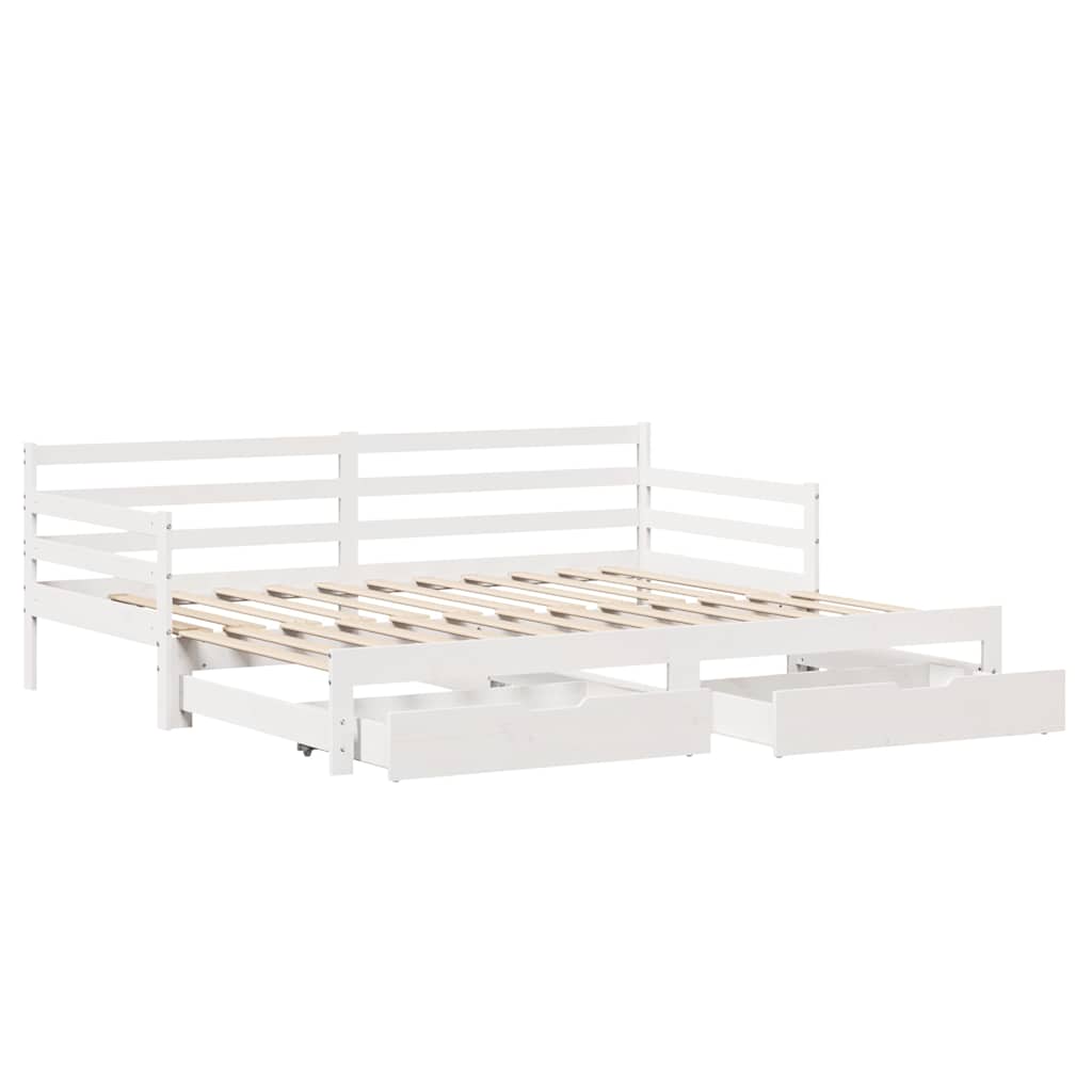 Dnevni krevet na razvlačenje s ladicama bez madraca 90 x 190 cm