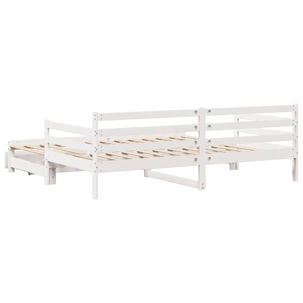 Dnevni krevet na razvlačenje s ladicama bez madraca 90 x 190 cm