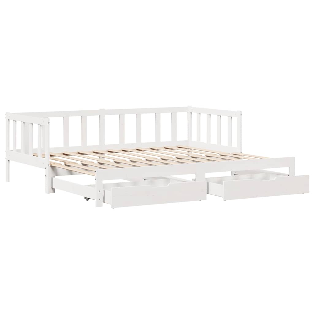 Dnevni krevet na razvlačenje s ladicama bez madraca 90 x 190 cm