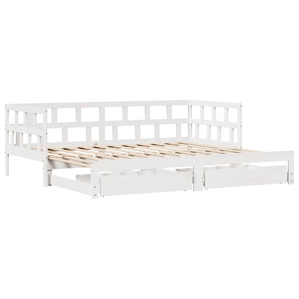 Dnevni krevet na razvlačenje s ladicama bez madraca 90 x 190 cm