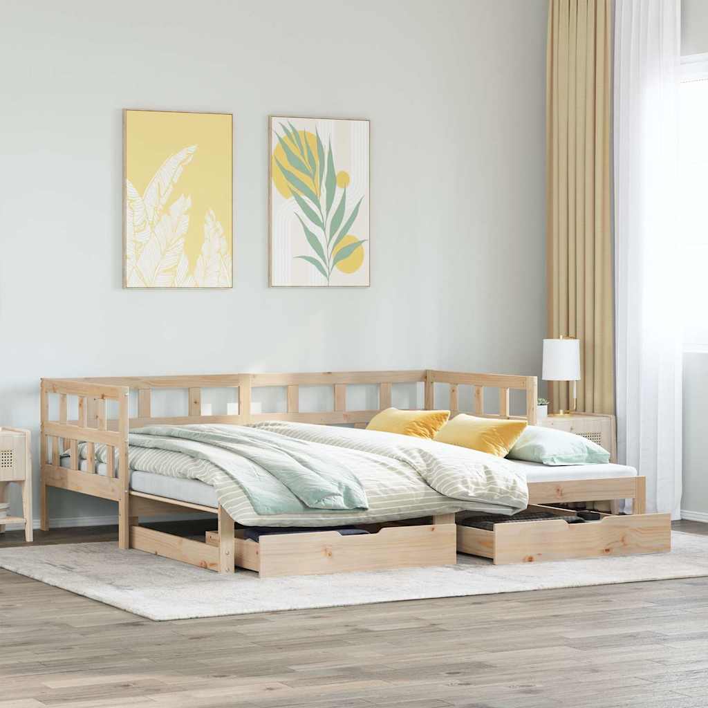 Dnevni krevet na razvlačenje s ladicama bez madraca 80x200 cm