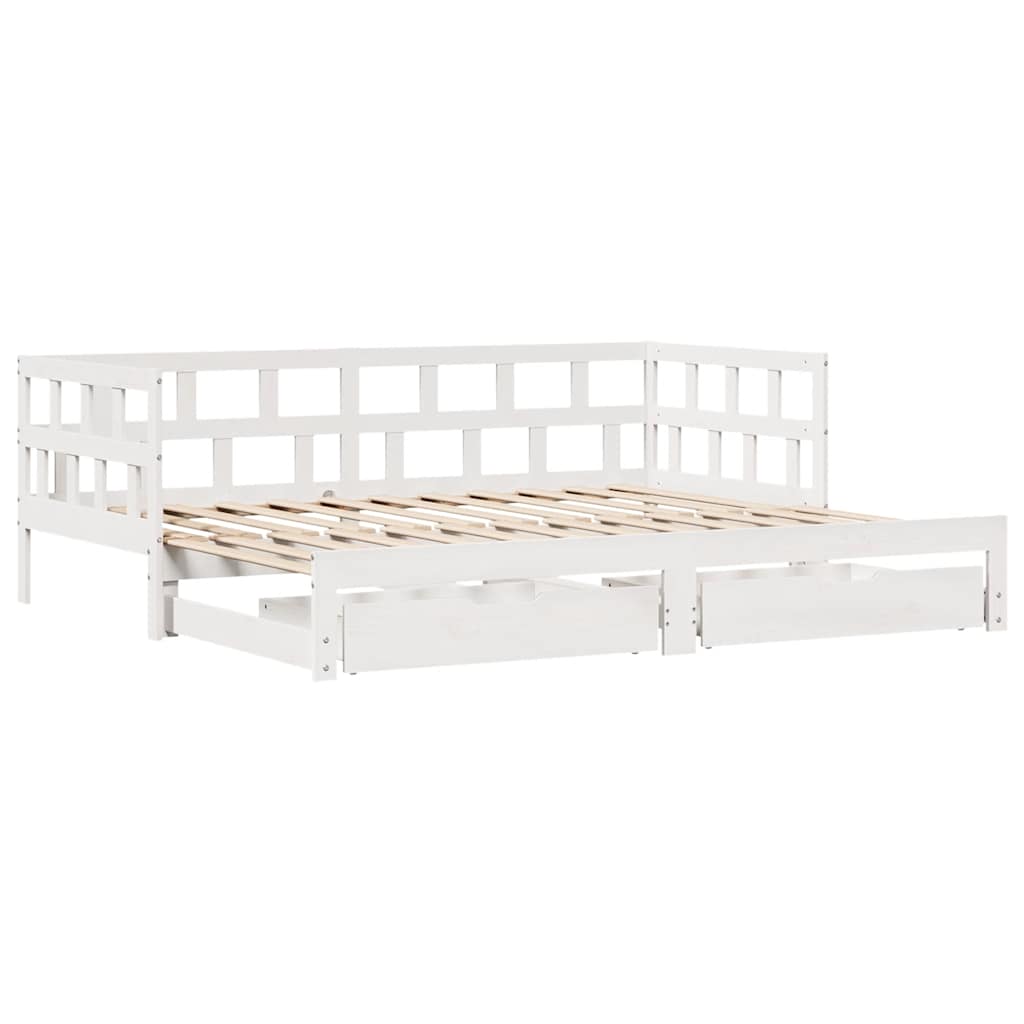 Dnevni krevet na razvlačenje s ladicama bez madraca 90 x 190 cm