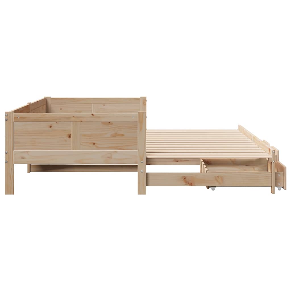 Dnevni krevet na razvlačenje s ladicama bez madraca 90 x 190 cm