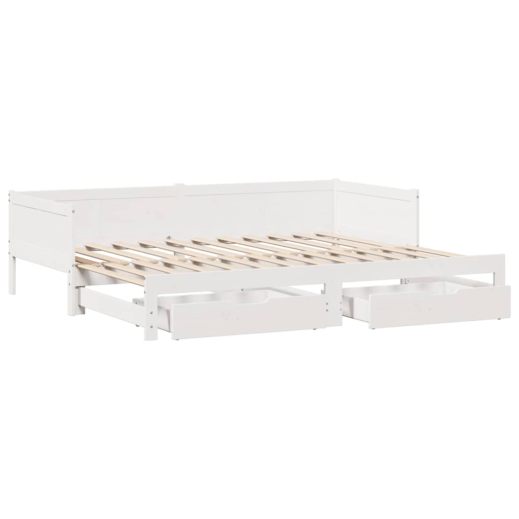 Dnevni krevet na razvlačenje s ladicama bez madraca 90 x 190 cm