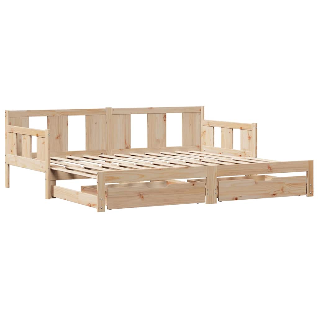 Dnevni krevet na razvlačenje s ladicama bez madraca 90x200 cm