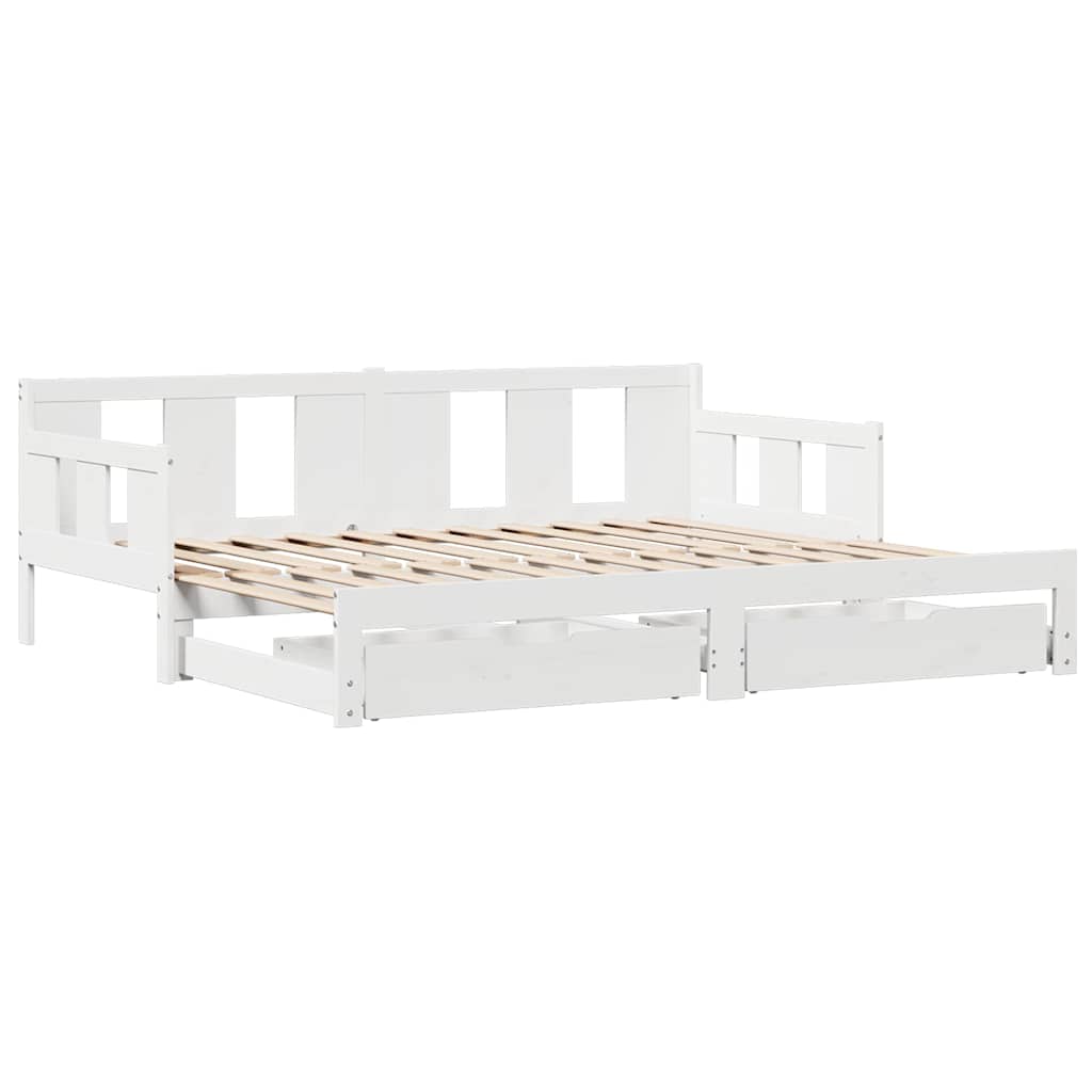Dnevni krevet na razvlačenje s ladicama bez madraca 90 x 190 cm