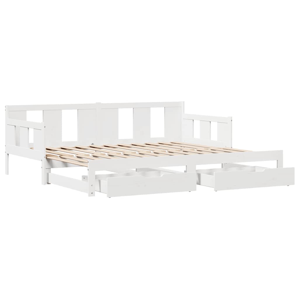 Dnevni krevet na razvlačenje s ladicama bez madraca 90 x 190 cm