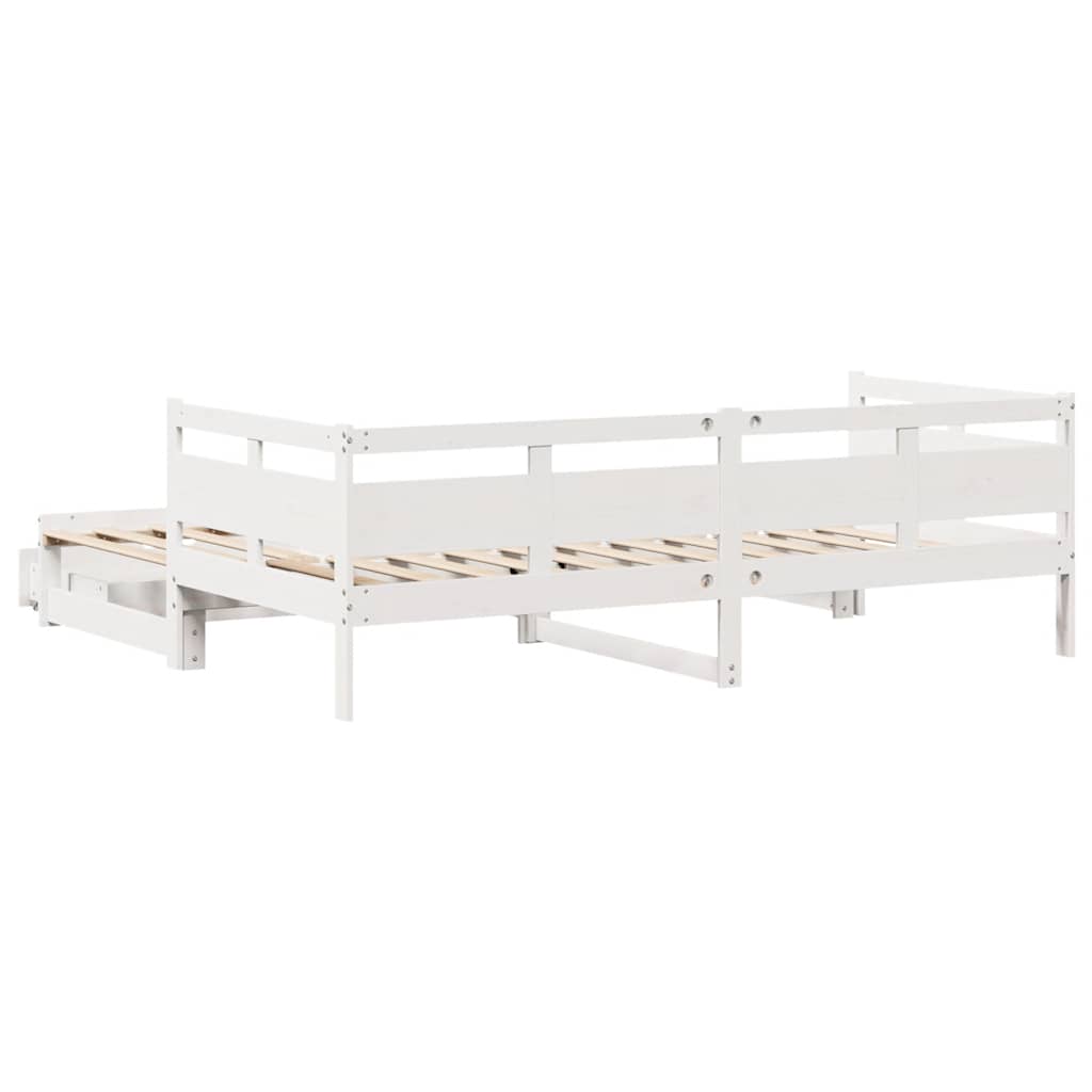 Dnevni krevet na razvlačenje s ladicama bez madraca 90 x 190 cm