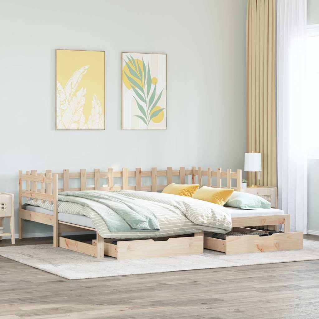 Dnevni krevet na razvlačenje s ladicama bez madraca 80x200 cm