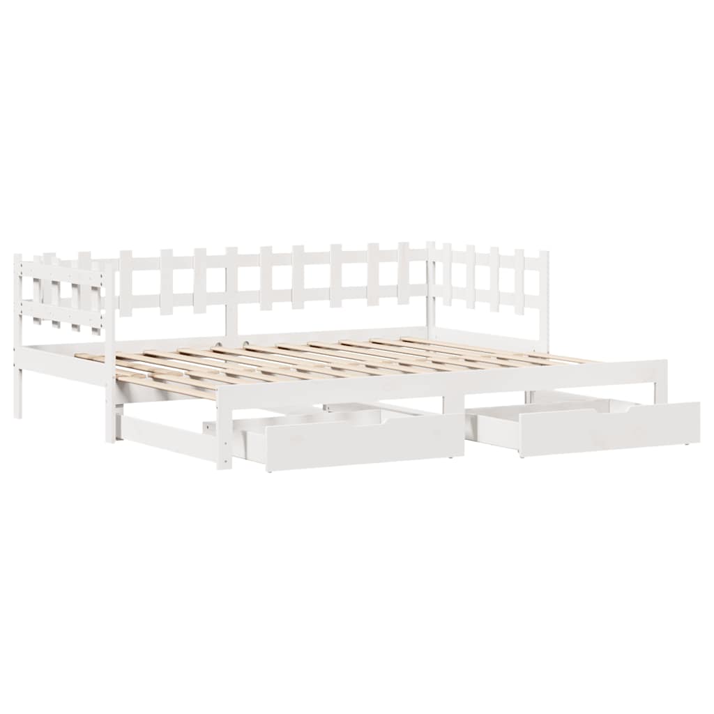 Dnevni krevet na razvlačenje s ladicama bez madraca 90x200 cm