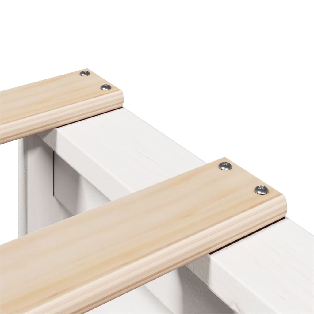 Okvir kreveta bez madraca bijeli 160x200 cm od masivne borovine