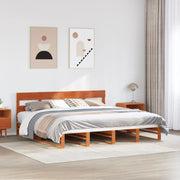 Okvir kreveta bez madraca voštano smeđi 180x200 cm od borovine