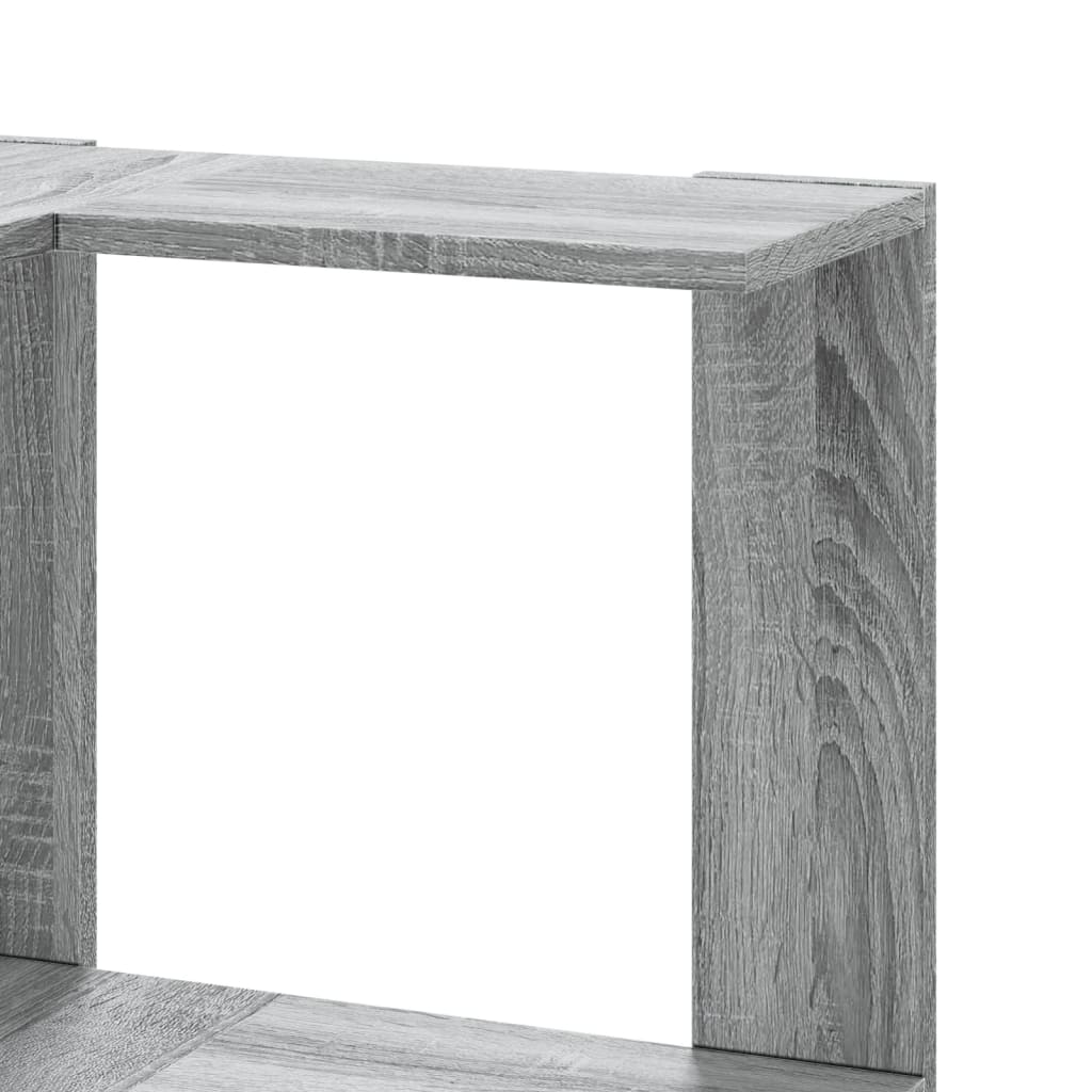 Kutni regal za knjige s 5 razine boja hrasta 50x50x179cm drveni