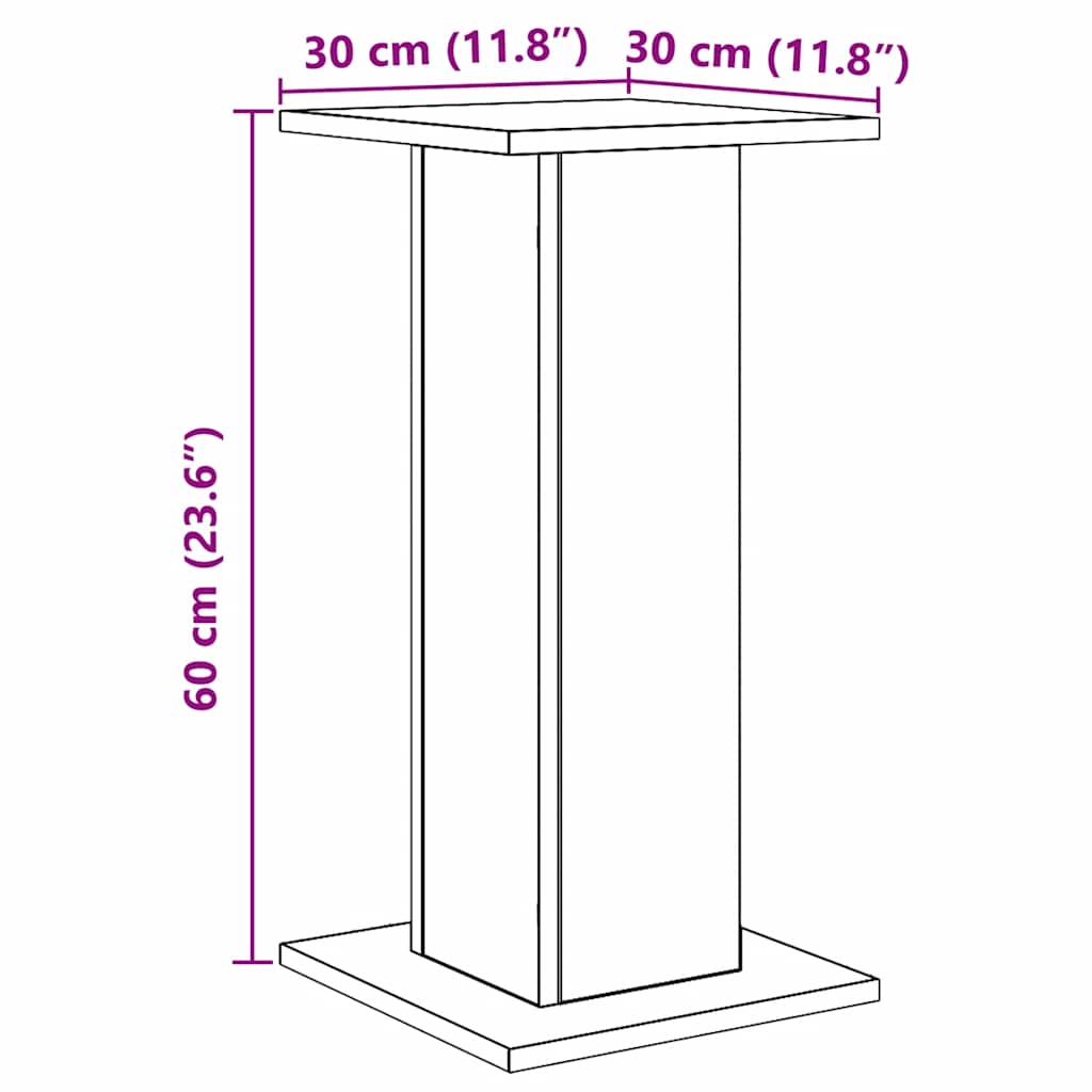 Stalci za zvučnike 2 kom 30 x 30 x 60 cm konstruirano drvo