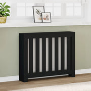 Pokrov za radijator crni 104 x 20 x 82 cm konstruirano drvo