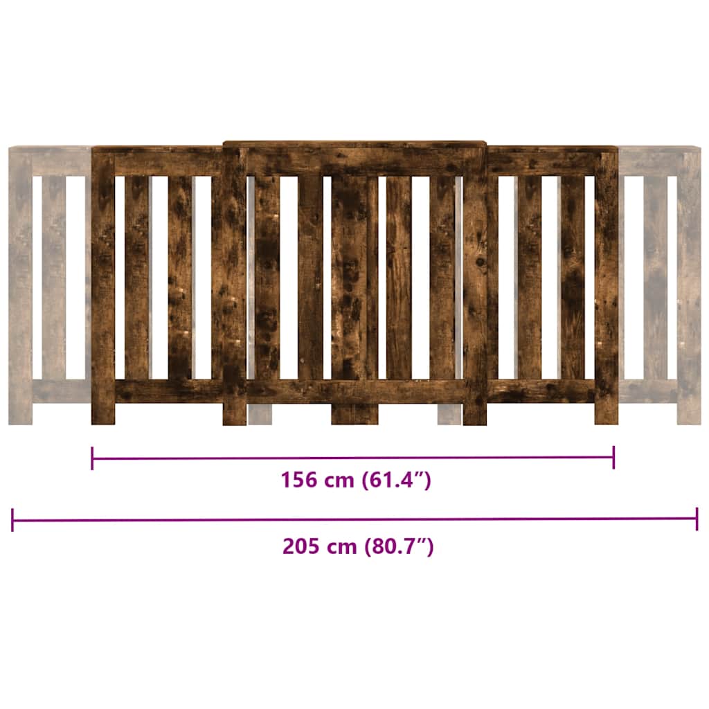 Pokrov za radijator hrasta sonome 205x21,5x83,5 cm