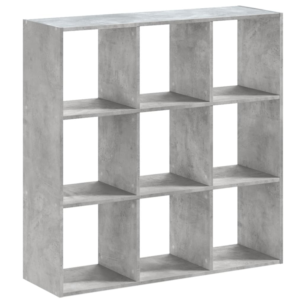Regal za knjige boja betona 102x32x102 cm konstruirano drvo