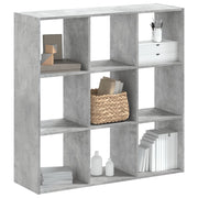 Regal za knjige boja betona 102x32x102 cm konstruirano drvo