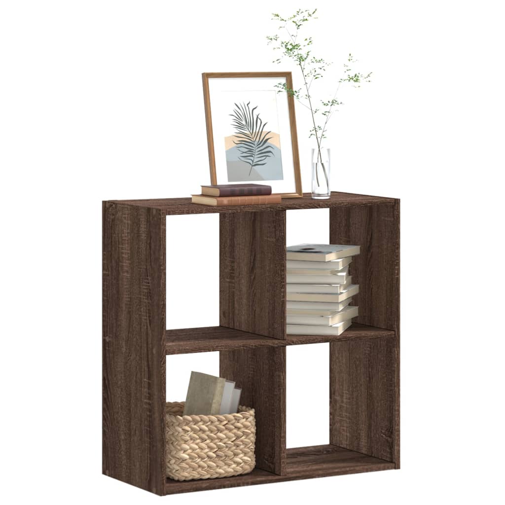 Regal za knjige boja hrasta 68,5x32x68,5 cm konstruirano drvo