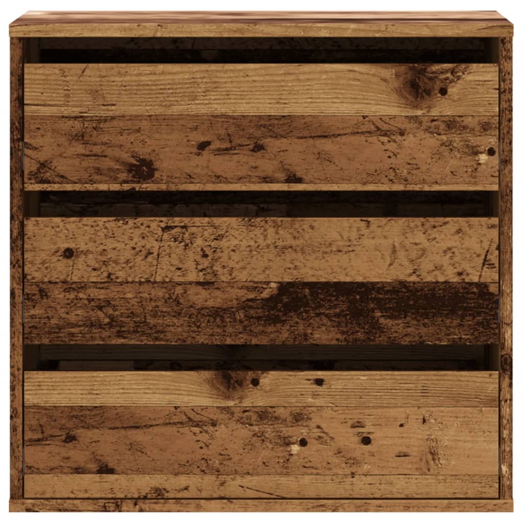 Kutna komoda s ladicama boja staro drvo 60x41x58 cm drveni