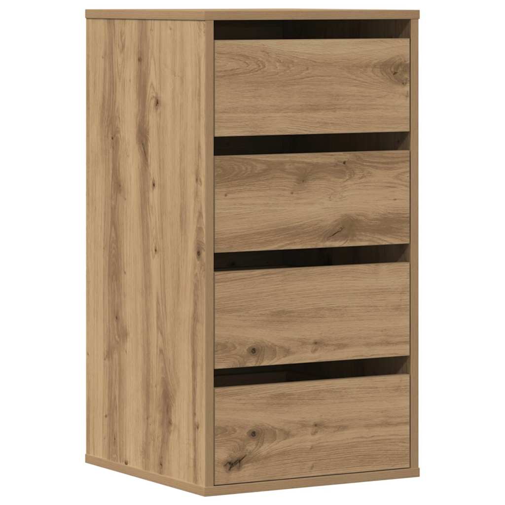 Kutna komoda s ladicama boja artisian hrast 40x41x76 cm drveni