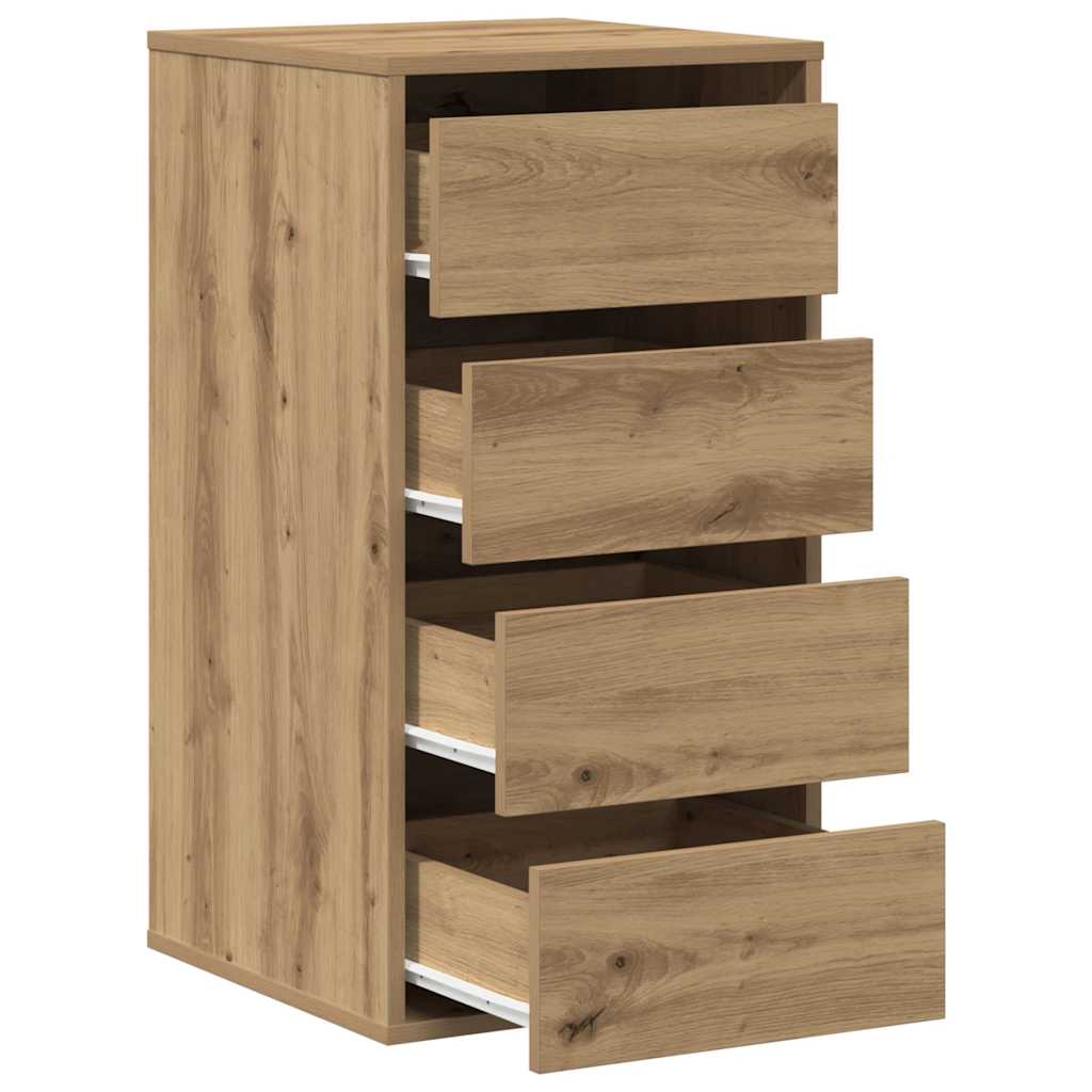 Kutna komoda s ladicama boja artisian hrast 40x41x76 cm drveni