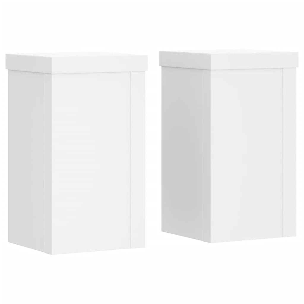 Stalci za biljke 2 kom bijeli 10x10x18 cm konstruirano drvo