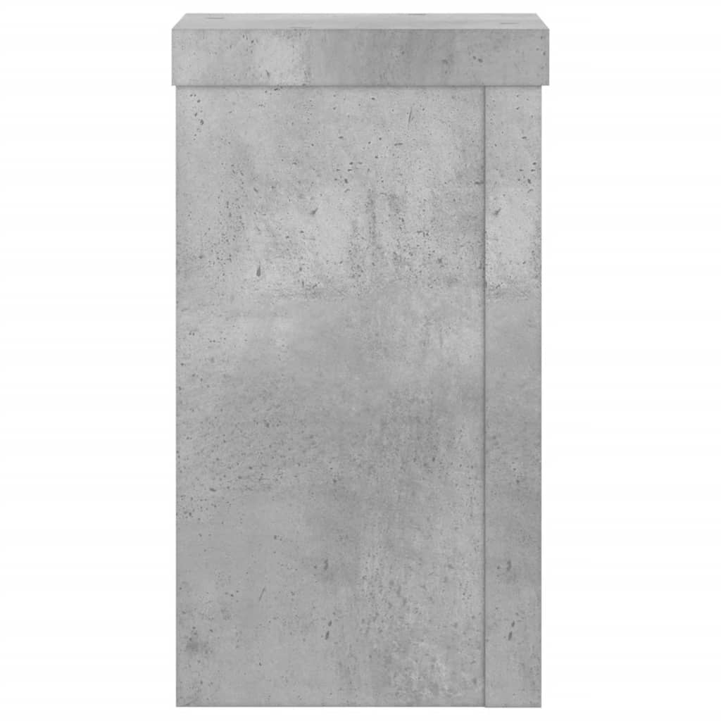 Stalci za biljke 2 kom siva boja betona 10 x 10 x 18 cm drveni