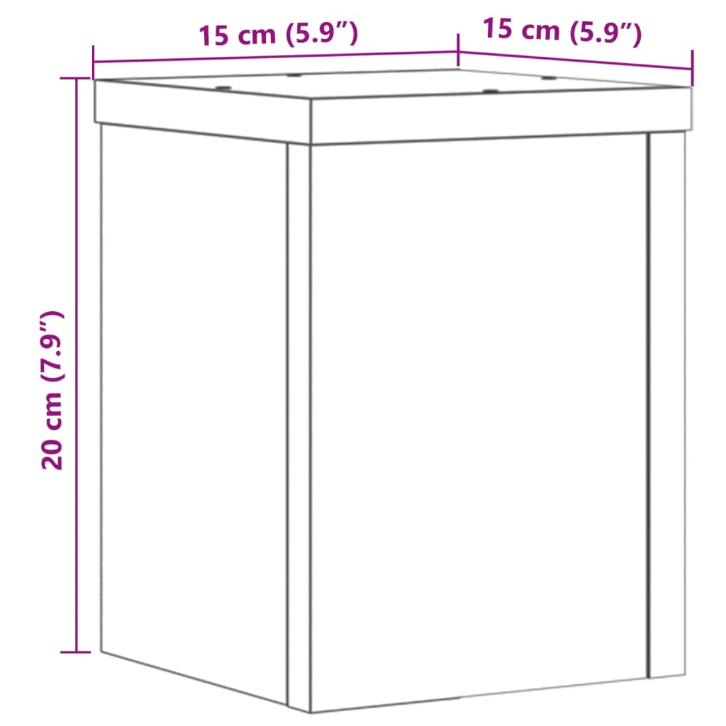 Stalci za biljke 2 kom bijeli 15x15x20 cm konstruirano drvo