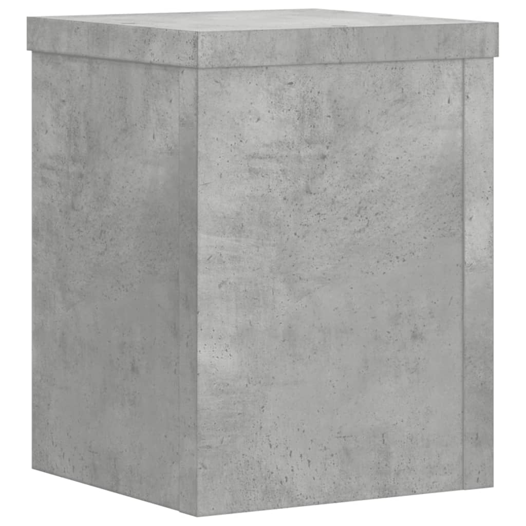 Stalci za biljke 2 kom siva boja betona 15 x 15 x 20 cm drveni