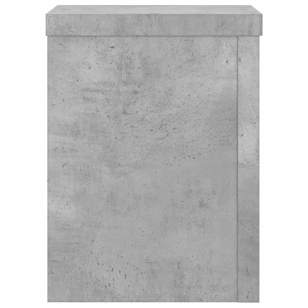 Stalci za biljke 2 kom siva boja betona 15 x 15 x 20 cm drveni