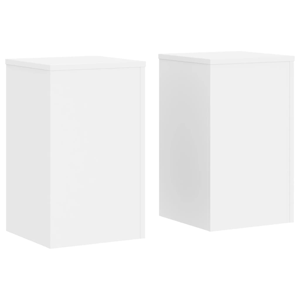 Stalci za biljke 2 kom bijeli 30x30x50 cm konstruirano drvo