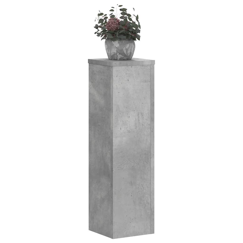 Stalci za biljke 2 kom siva boja betona 17 x 17 x 60 cm drveni