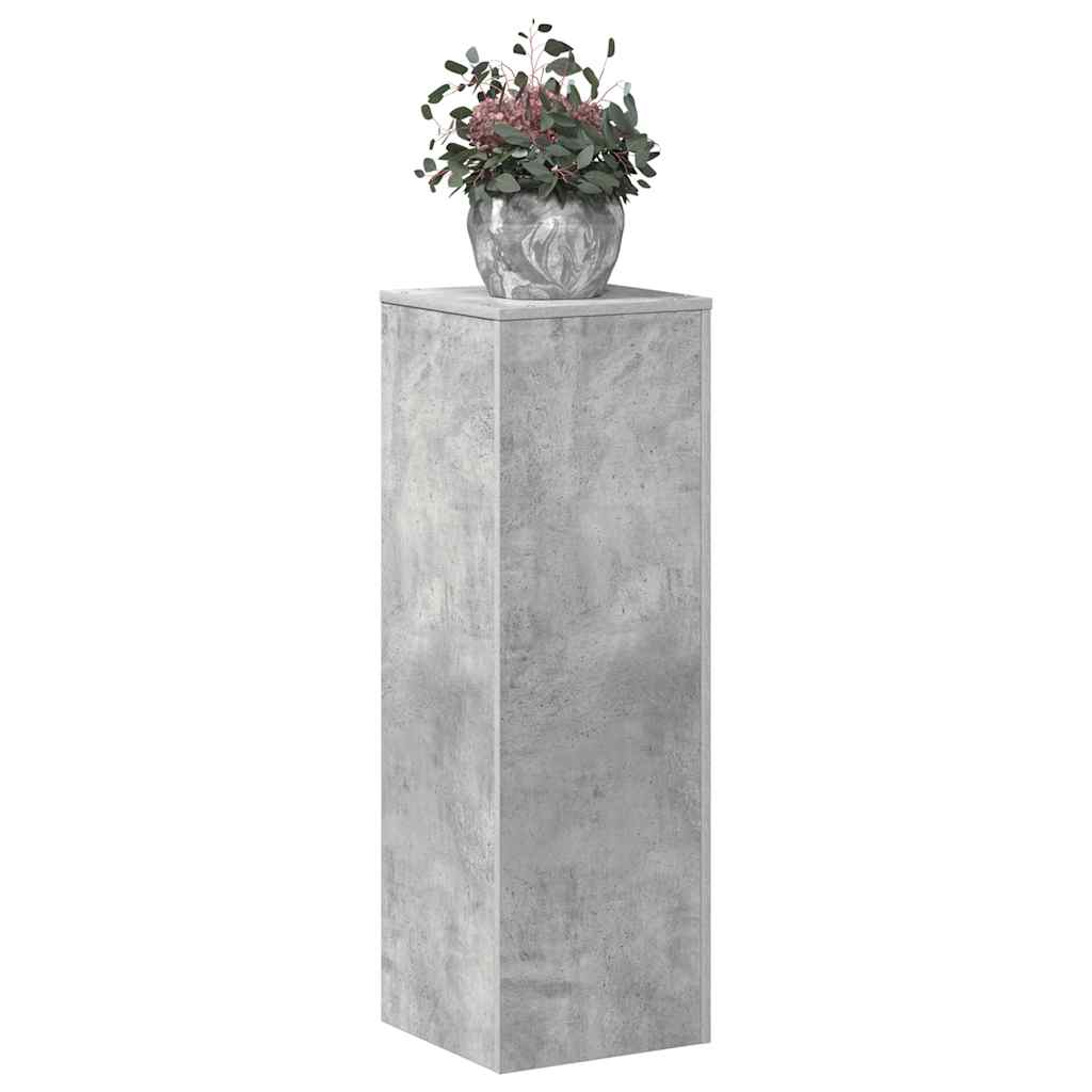 Stalak za biljke boja betona 33 x 33 x 100 cm konstruirano drvo