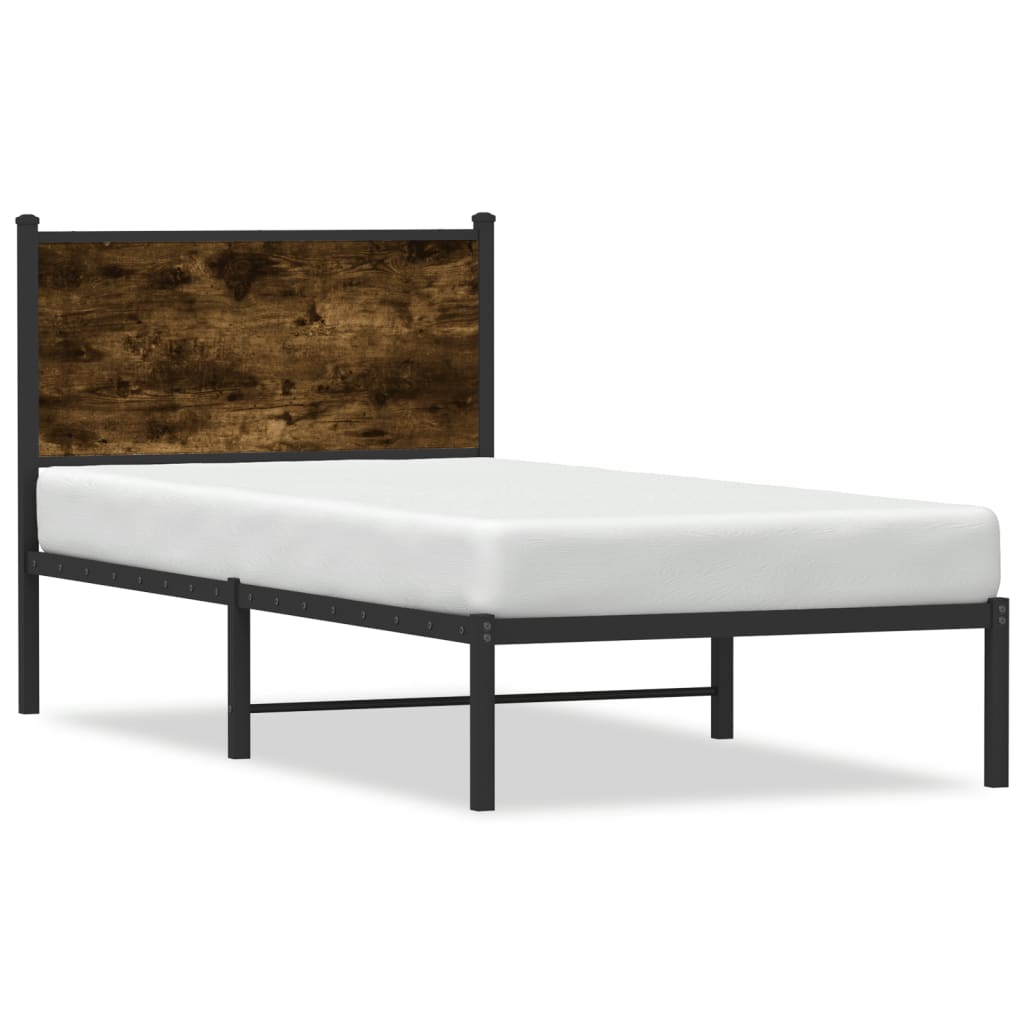 Metalni okvir kreveta bez madraca boja hrasta 80x200 cm