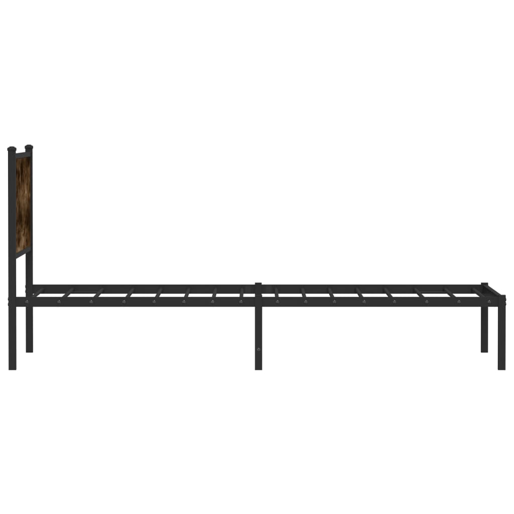 Metalni okvir kreveta bez madraca boja hrasta 90x200 cm