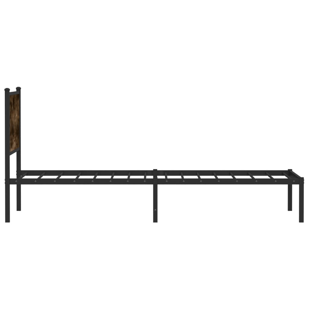 Metalni okvir kreveta bez madraca boja hrasta 100x190 cm