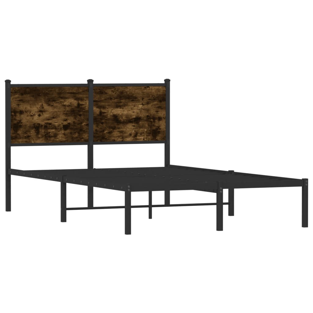 Metalni okvir kreveta bez madraca boja hrasta 120x190 cm