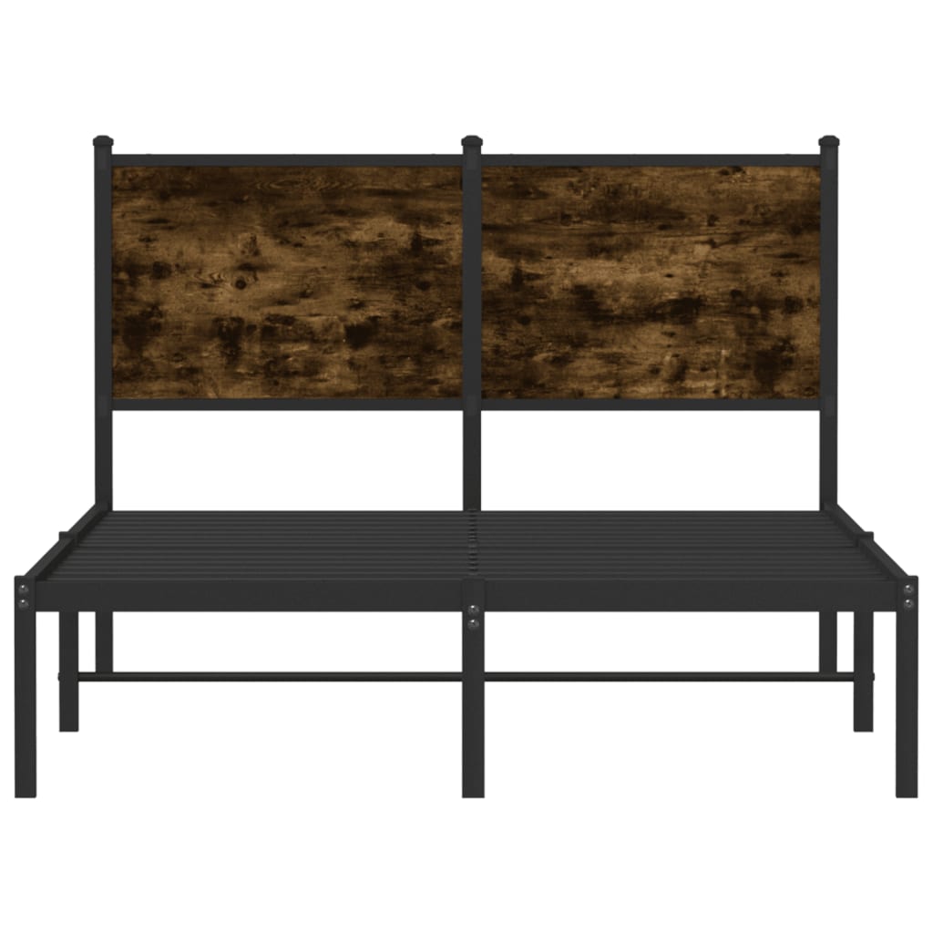Metalni okvir kreveta bez madraca boja hrasta 120x190 cm
