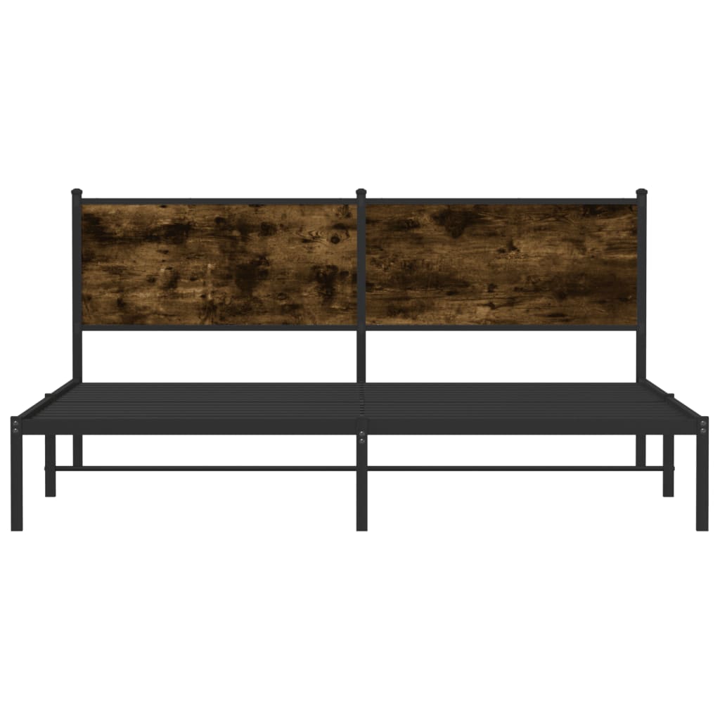 Metalni okvir kreveta bez madraca boja hrasta 160x200 cm