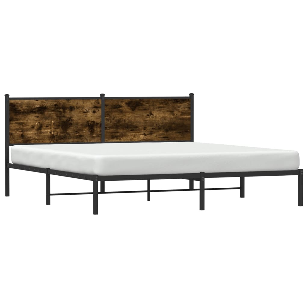Metalni okvir kreveta bez madraca boja hrasta 180x200 cm