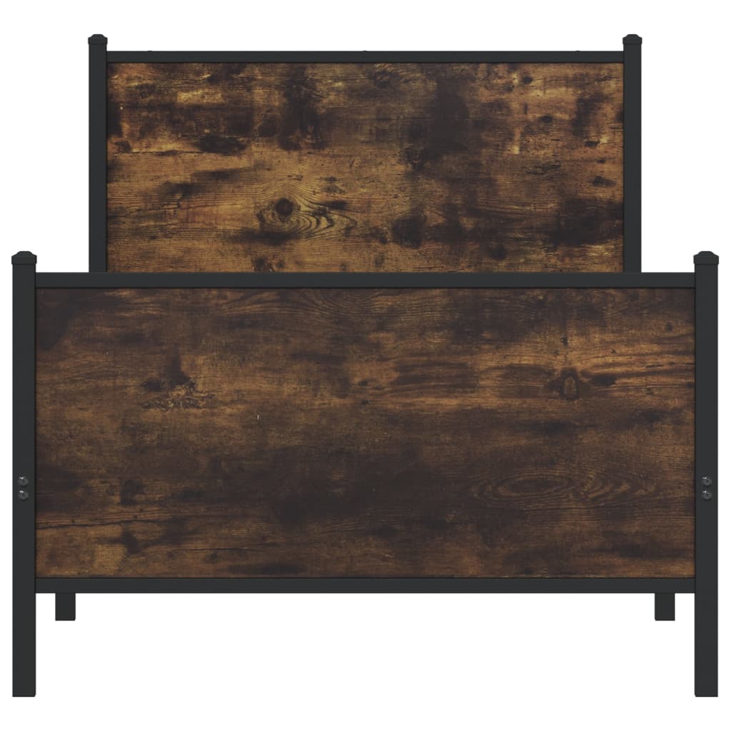 Metalni okvir kreveta bez madraca boja hrasta 90x190 cm