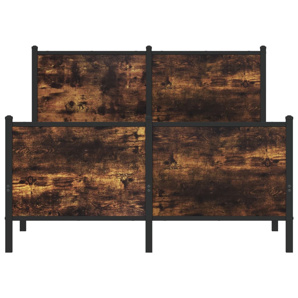 Metalni okvir kreveta bez madraca boja hrasta 120x200 cm